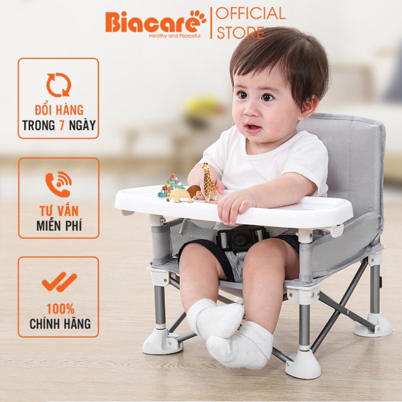 [Freeship] Ghế Ăn Dặm Gấp Gọn Biacare kiểu dáng Hàn Quốc Siêu Nhẹ Cho Bé, Ghế Ăn Dặm Du Lịch Gấp Gọn