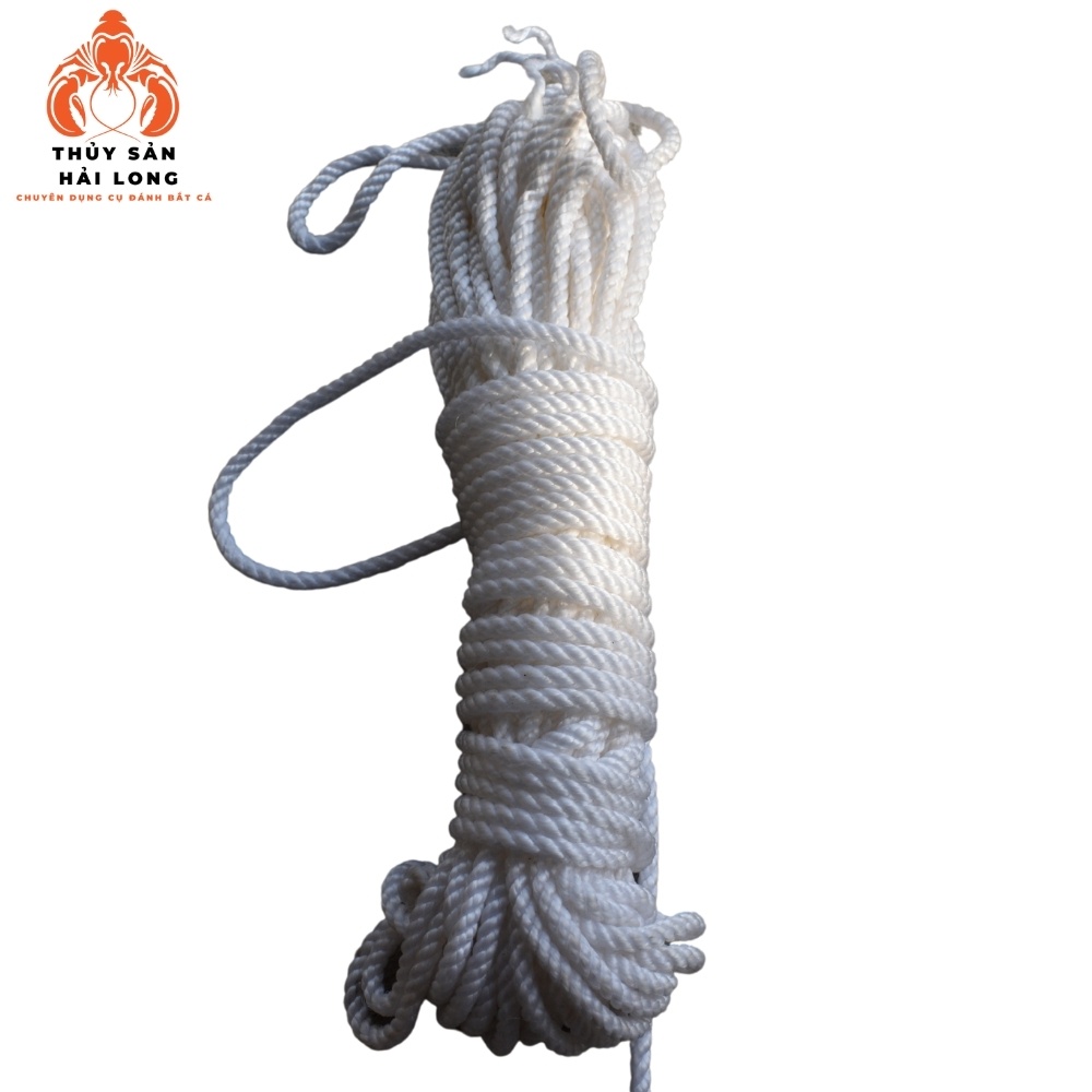 DÂY DÙ TRÒN MÀU TRẮNG BẢN 6 LY dùng buộc, chằng đồ vật