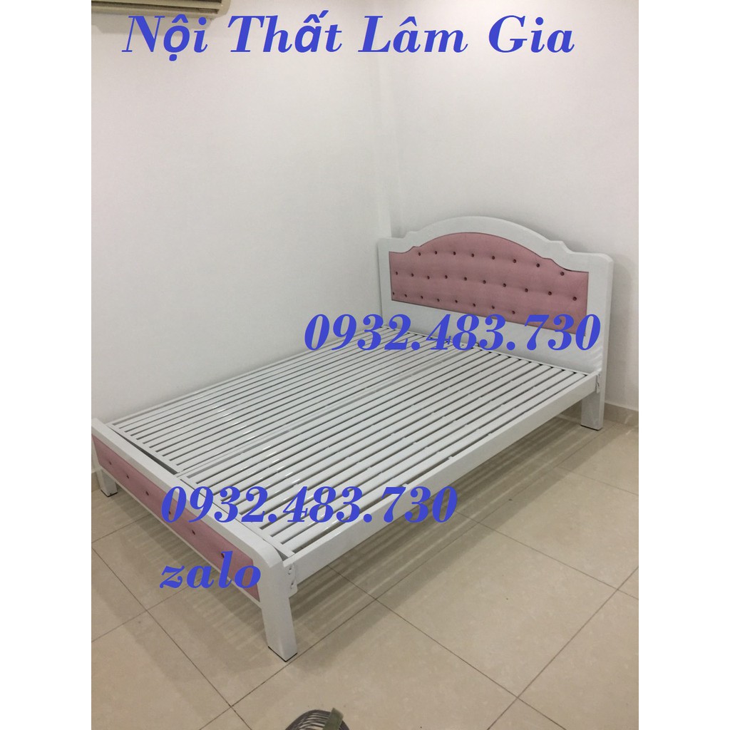 Giường sắt hộp 1m4