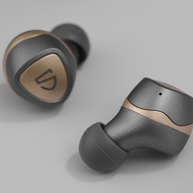Tai nghe Bluetooth TWS Nhét tai Soundpeats Sonic Xám Chống nước IPX5 Chính hãng BH 12 tháng - Pin 35 giờ có hộp sạc