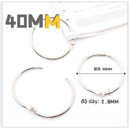 1 Khoen Đóng Gáy Sách,còng sắt làm flashcards, sổ còng size 20/25/30/35/40/45mm