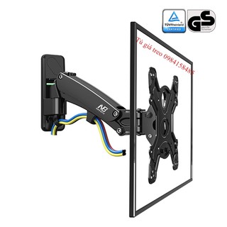 Giá treo tivi tường F350 có thể nâng lên hạ xuống được 40-50", tải trọng 16kg, màu đen