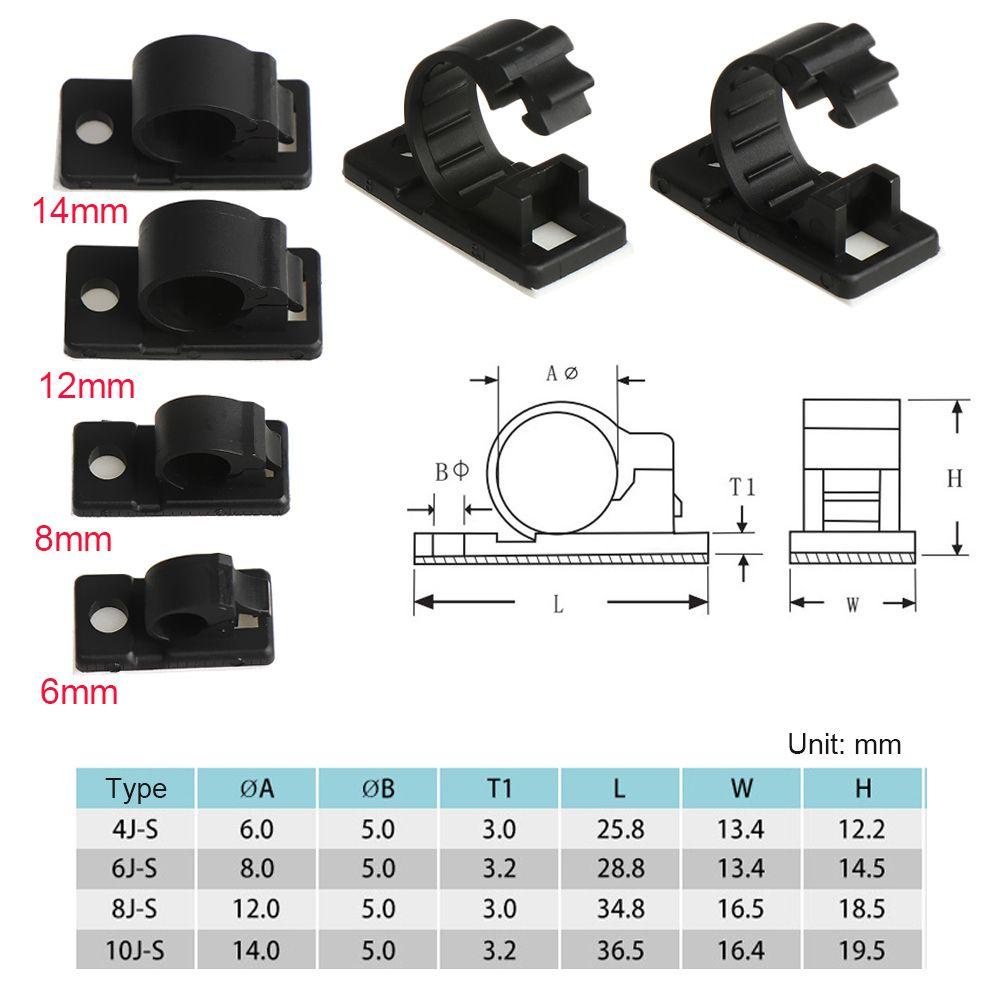 Bộ 50 Kẹp Cố Định Dây Cáp Tự Dính Chắc Chắn Tiện Dụng