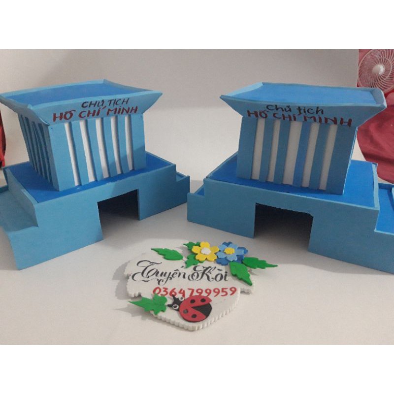 Mô hình lăng bác,nhà sàn,hồ sen, chùa 1 cột tháp rùa. Cđ quê hương đất nước,Bác Hồ