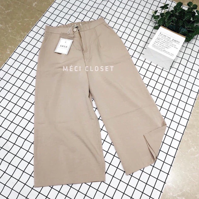 [FREESHIP 50K]  Quần culottes đũi lửng khoá thật_mã 606