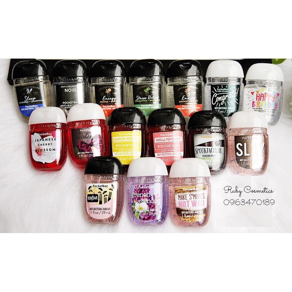 Gel Rửa Tay Khô Bath & Body Works PocketBac Anti-Bacterial Hand Gel