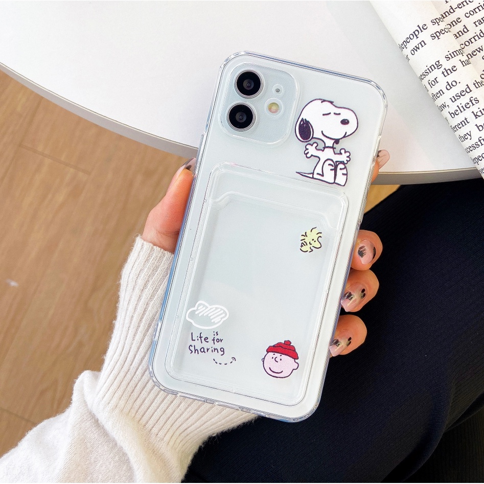 Ốp Điện Thoại Trong Suốt Kèm Ngăn Đựng Thẻ Cho Iphone 11 12 13 12 13 Mini 13 11 12 Pro Max SE 2020 XR X 7 8 6 6s Plus