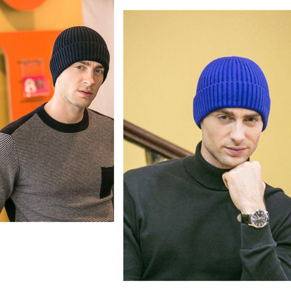 Mũ Beanie Dệt Kim Màu Trơn Dễ Thương Chất Lượng Cao Cho Bạn Gái