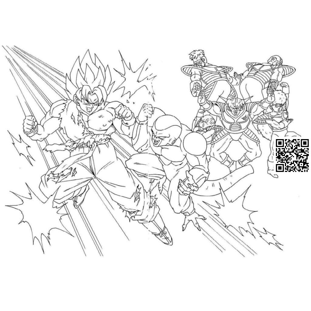 1874 Tranh Dragonball tô màu Anime 7 viên ngọc rồng  khổ giấy A4 6-1