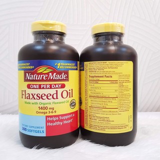 Dầu Hạt Lanh Nature Made Flaxseed Oil 1400mg 300 Viên