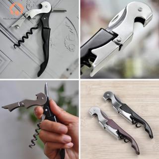 ABH❤Wine Bottle Cap Opener Corkscrew Stainless Steel Metal With Plastic Handle