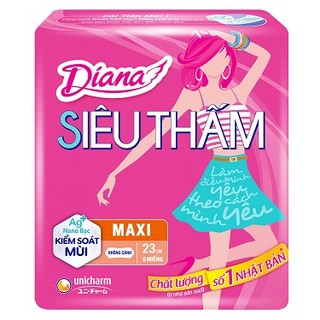 [ TẶNG 2 BỊCH GIẤY BỎ TÚI E'MOS]  COMBO 6 GÓI DIANA DÀY KHÔNG CÁNH