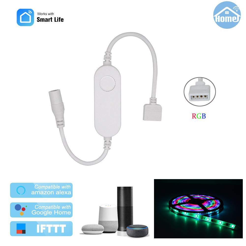 Bộ điều khiển đèn LED không dây thông minh bằng giọng nói RGBW chỉnh màu qua ứng dụng Google Home/Amazon Alexa IFTTT