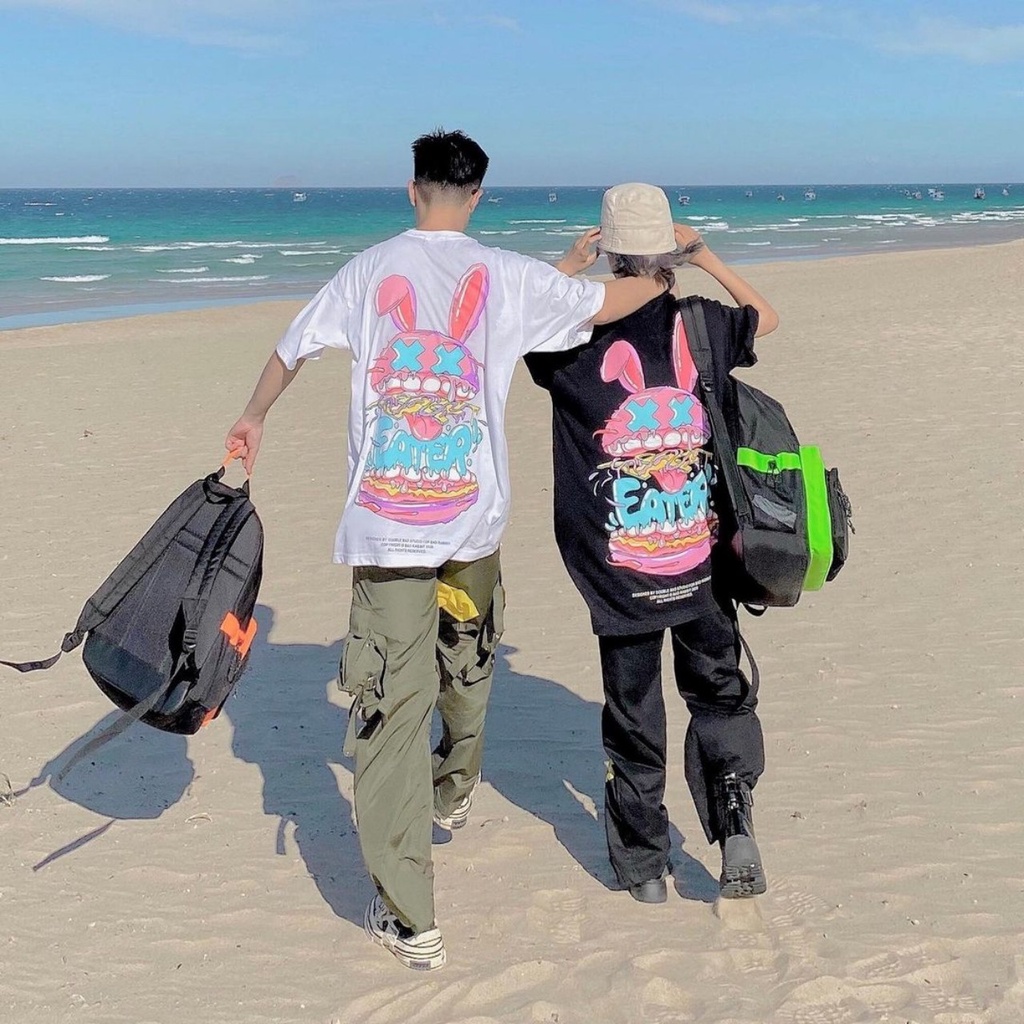 Áo Thun Tay Lỡ EATER Form Rộng Nam Nữ Style Cá Tính Phong Cách Ulzzang Unisex
