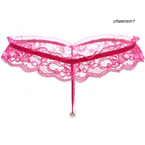 Quần Lót Dây Ren Đính Ngọc Trai Giả Gợi Cảm Cho Nữ