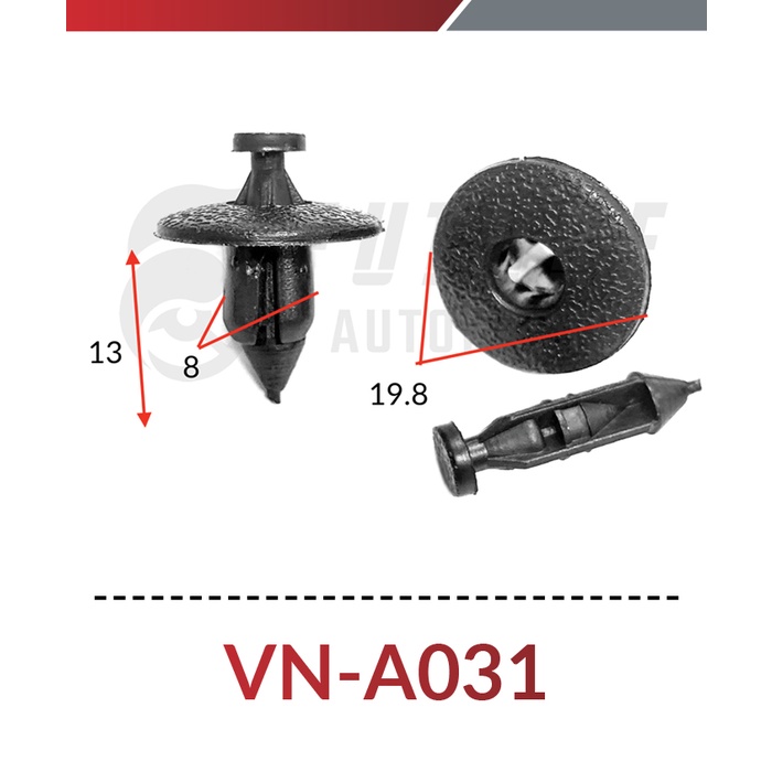 Vít nhựa, chốt nở nhựa cho dòng xe Audi, Volvo, Volkswagen - Future Autoparts