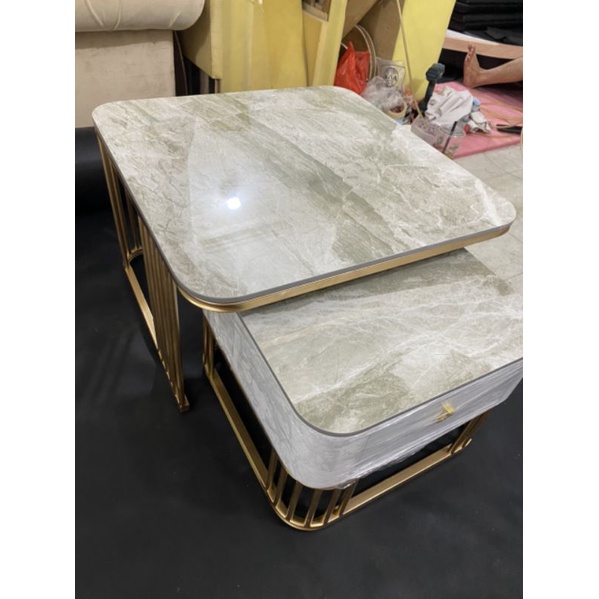 Bàn trà sofa vuông đá xanh cao cấp