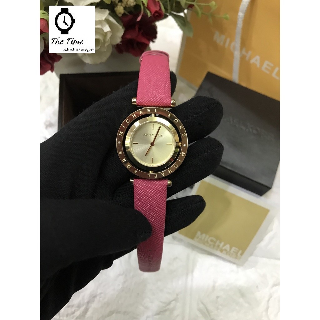 Dây da Mk chính hãng - Dây da Michael Kors Nữ Mk2525/Mk2524 các màu