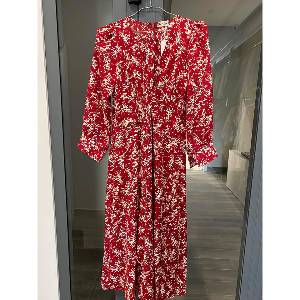 ĐẦM MAXI HOA NHÍ ĐỎ