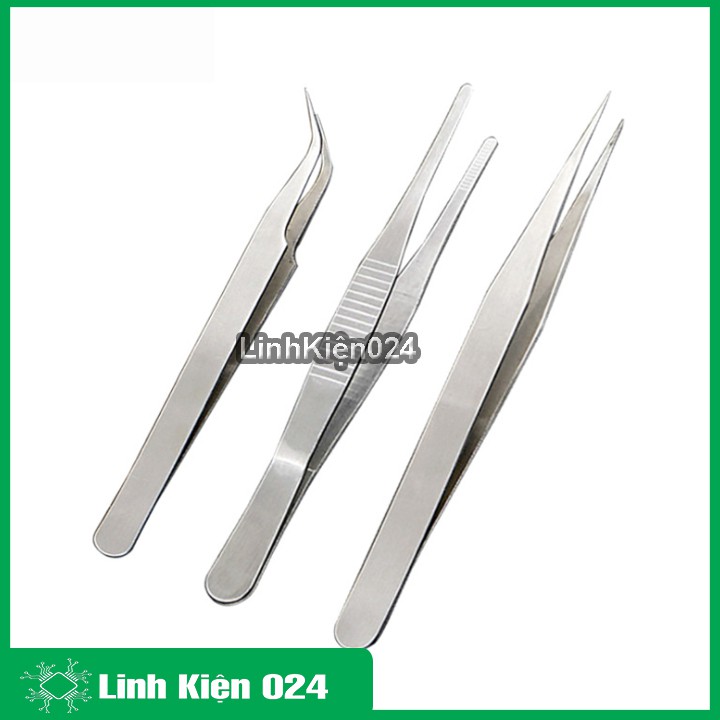 Bộ 3 Kẹp Linh Kiện Điện Tử Đa Năng Loại To Dài 13Cm ( Vàng )