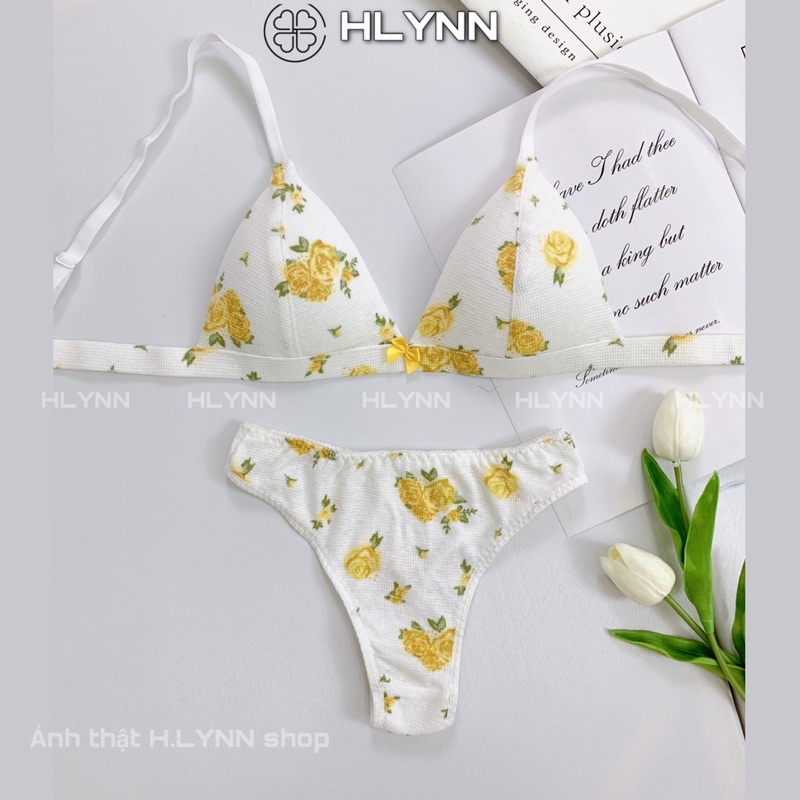 Set đồ lót cotton in hoa tam giác có mút m141 | BigBuy360 - bigbuy360.vn
