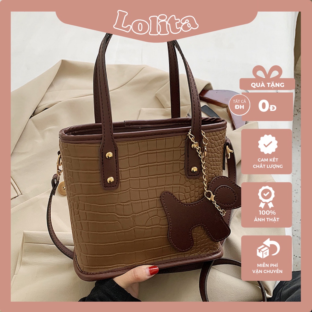 Túi Nữ Tote Đeo Vai LILAS Baggu Đeo Chéo Công Sở Da Rắn