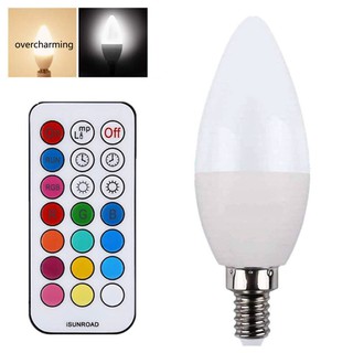 Bóng đèn LED đổi màu 3w E27 / E14 / E12 / B22 Rgb kèm remote chất lượng