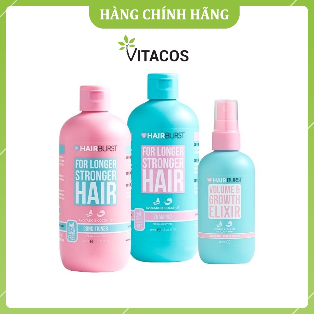 Combo Gội + Xả + Xịt Dưỡng Tóc Chăm Sóc Tóc Dài Dày Và Khỏe Hơn Hairburst