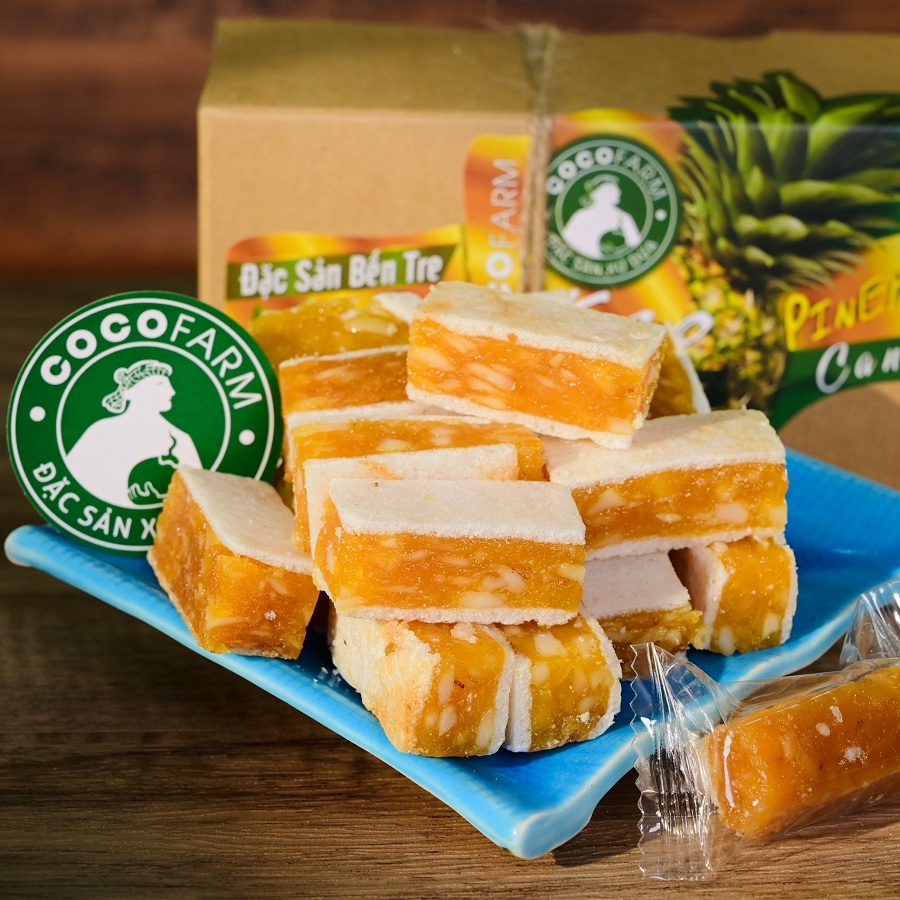 Kẹo khóm tươi bánh phồng hộp 300g