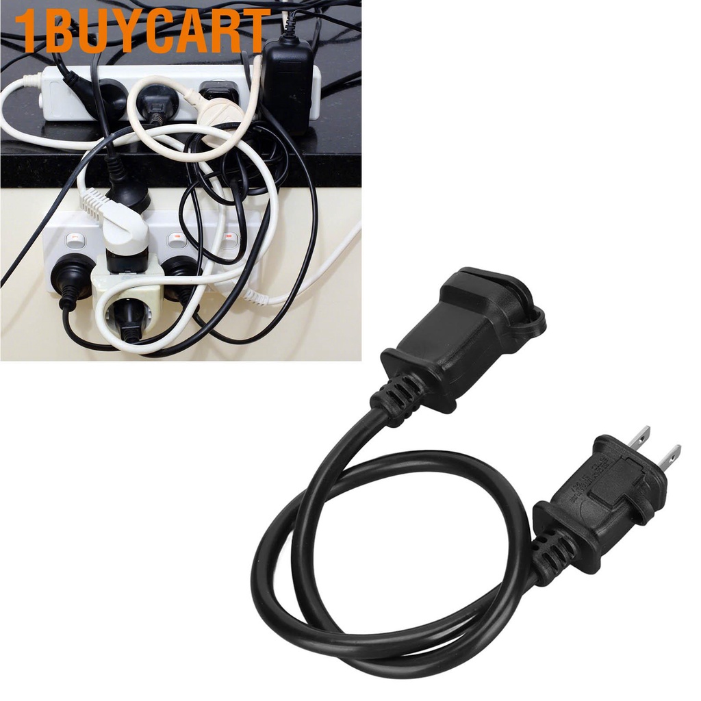 Dây cáp nguồn nối dài USA đầu cắm 2pin US AC có vỏ chống nước kèm cầu chì chuyển đổi NEMA 5‑15P sang 5‑15R