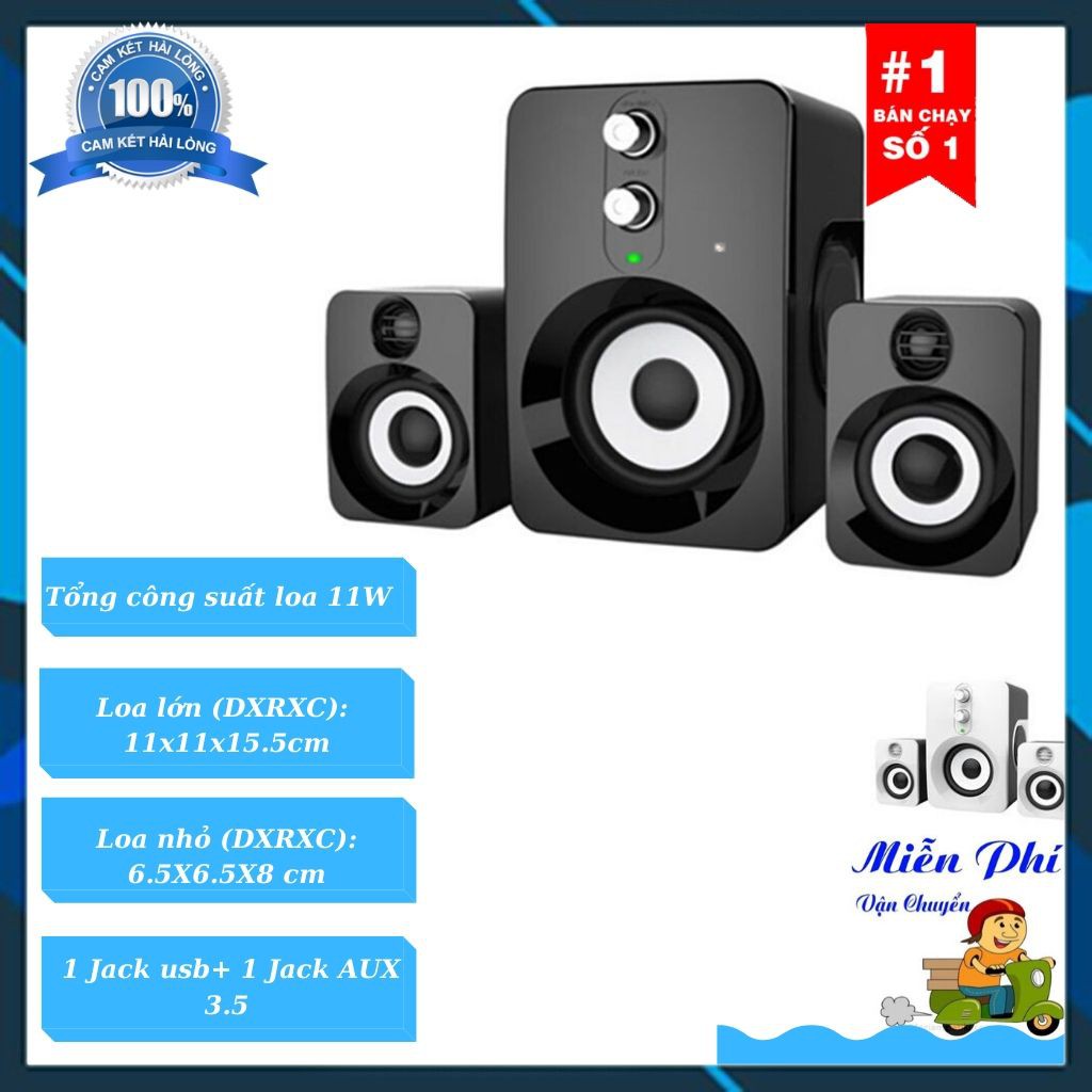 [Mã ELFLASH3 hoàn 10K xu đơn 20K] Loa Máy Tính Laptop Giá Rẻ Có Dây Bass PKCB 201 Speakers PF94