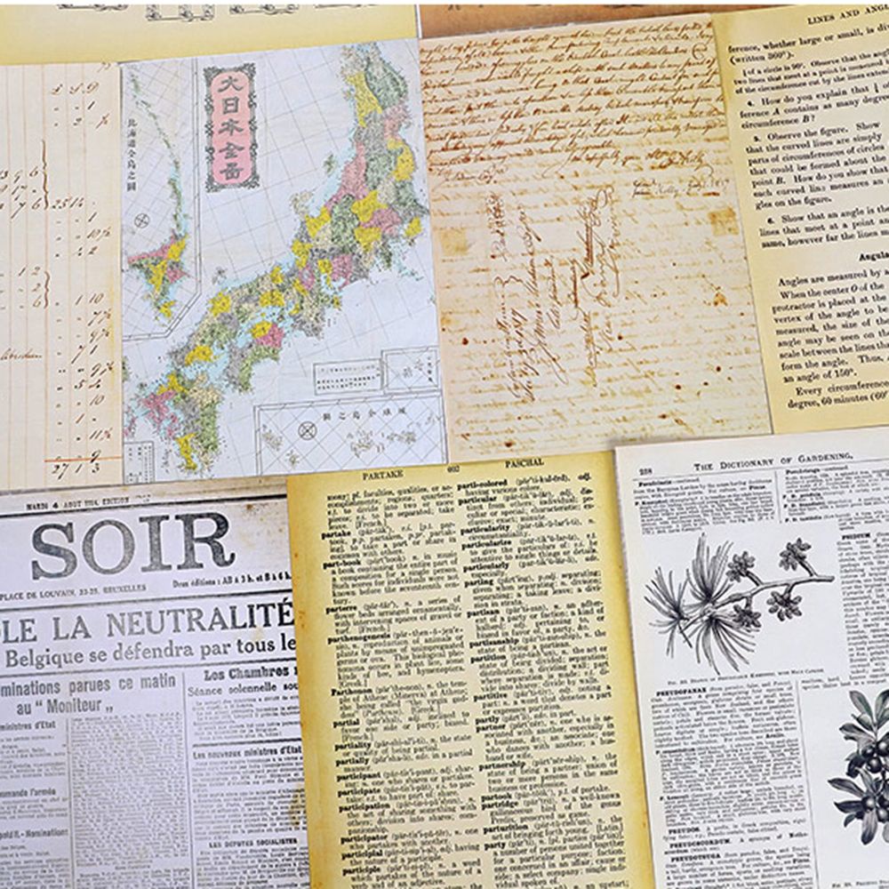 Giấy ghi chú phong cách vintage cổ điển độc đáo trang trí sổ tay/ văn phòng/ trường học