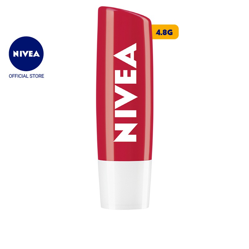 Son dưỡng môi NIVEA sắc đỏ hương dâu Strawberry Shine (4.8g) - 85083