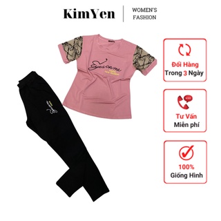 Bộ dài áo phom rộng thun cotton dày mịn