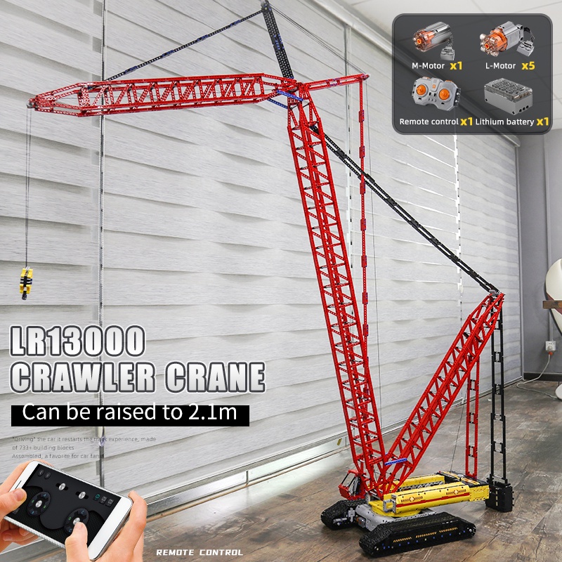 Đồ chơi Lắp ráp Mô hình Siêu  Xe MOULD KING 17015 Technical Car Construction Vehicle Toys For Adults Crawler Crane