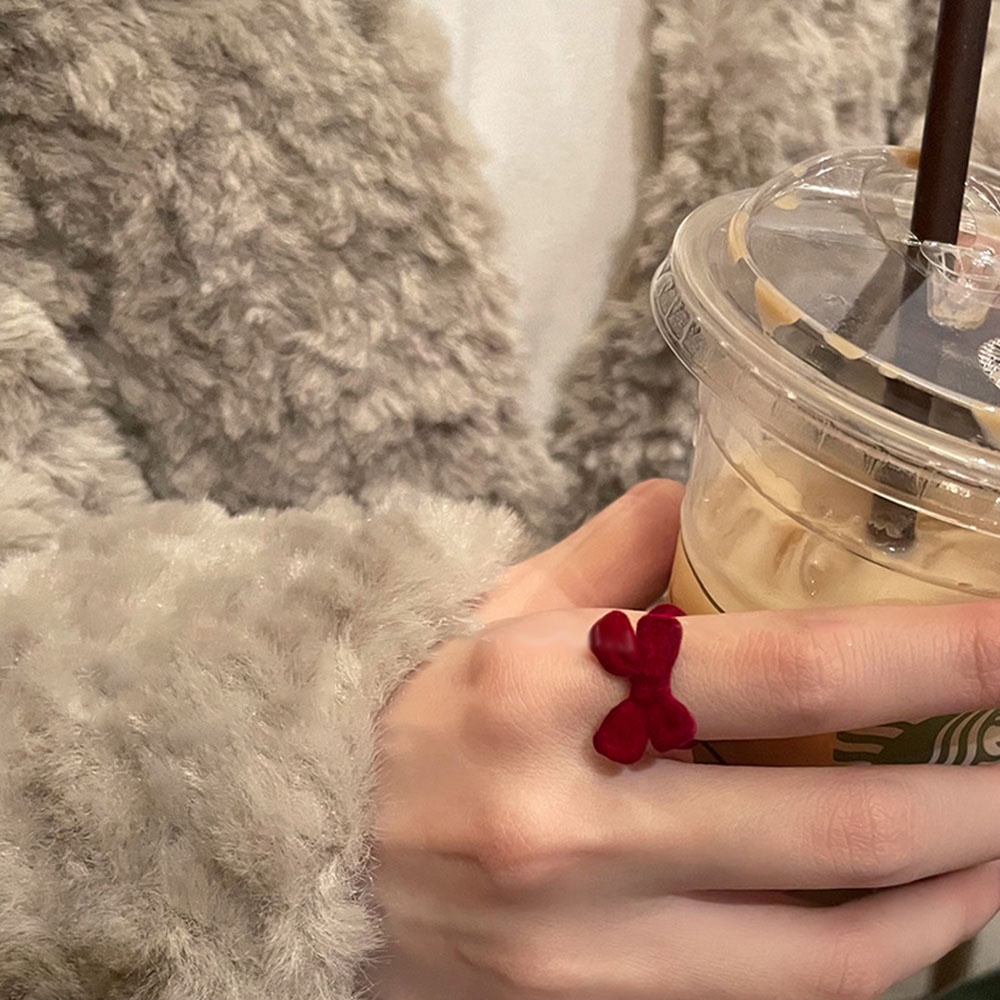 Nhẫn Đeo Ngón Trỏ Đính Nơ Dễ Thương Có Thể Điều Chỉnh Thời Trang Cho Nữ