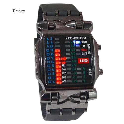 Đồng hồ đeo tay màn hình hiển thị LED dây đeo bằng nhựa thời trang cho nam nữ | BigBuy360 - bigbuy360.vn