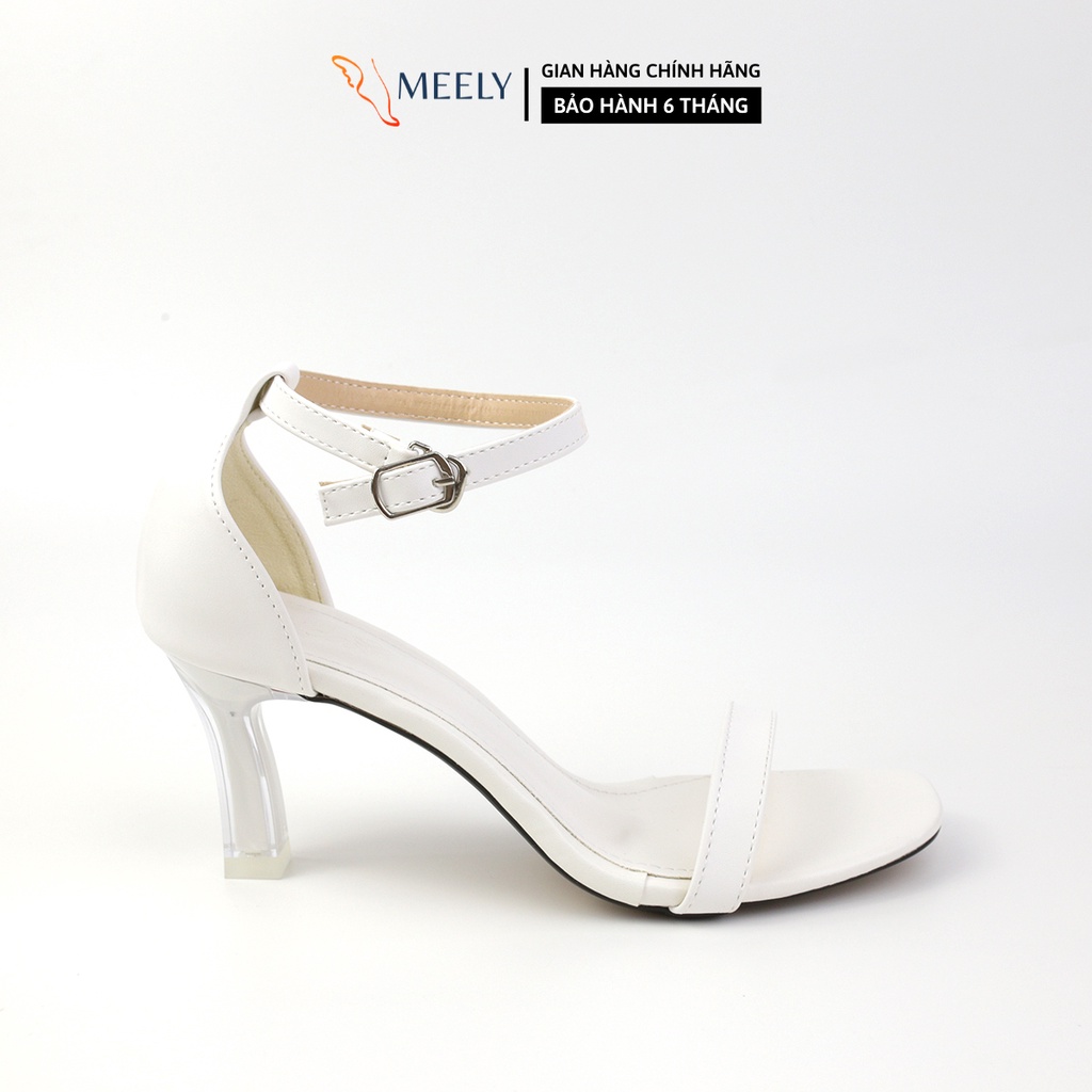 Giày Sandal Cao Gót Nữ 8P MEELY Mix Nhiều Màu Bít Gót 8cm - X568