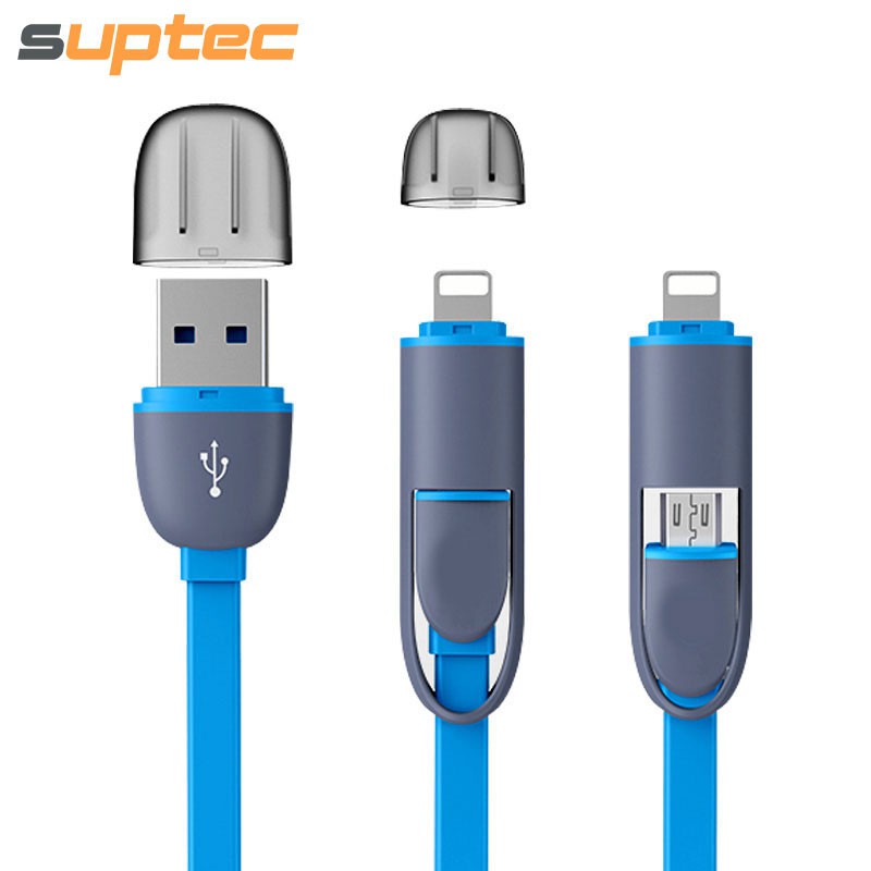 Cáp Sạc Usb 2 Trong 1 Cho Iphone Se Samsung Xiaomi Htc