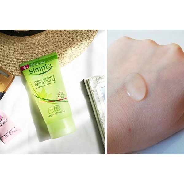 Sữa rửa mặt dạng gel Simple Kind To Skin Refreshing Facial Wash Gel 150ml