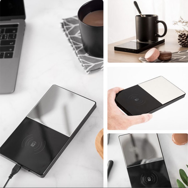 Đế hâm nóng Cà Phê Công Nghệ Coffee 55°C Wireless Charger (Không bao gồm ly) - Home and Garden