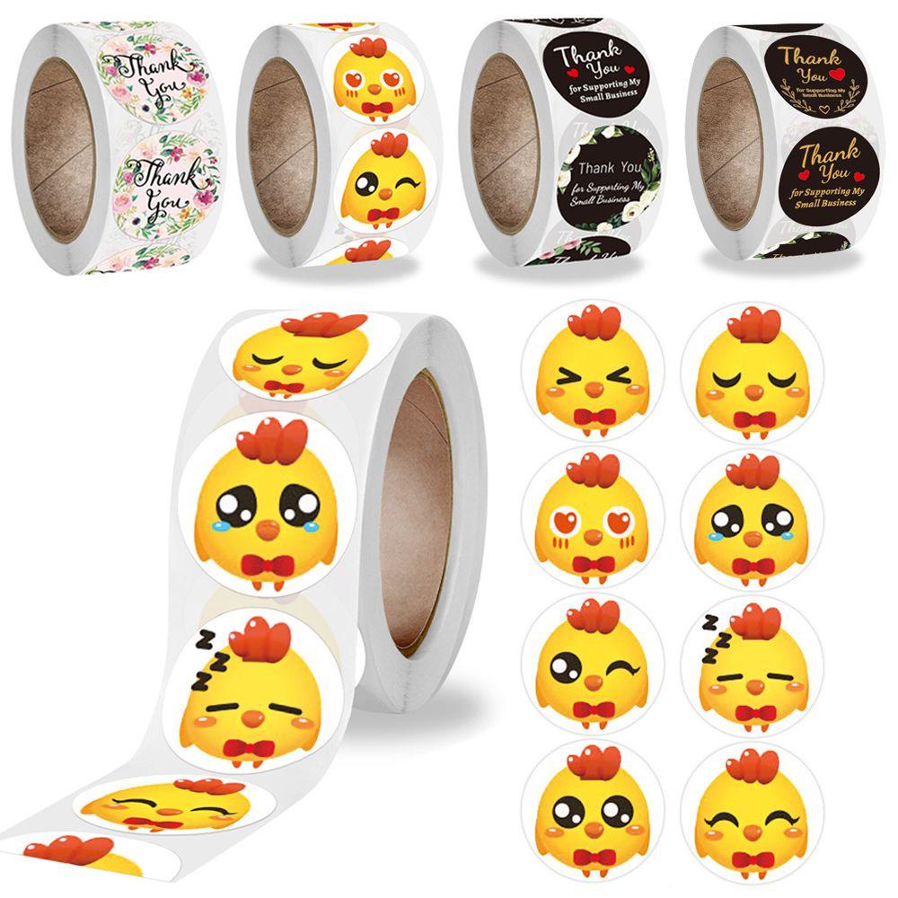 JONYE Set 500 Sticker In Chữ Thank You Dễ Thương Dùng Để Trang Trí Quà Tặng