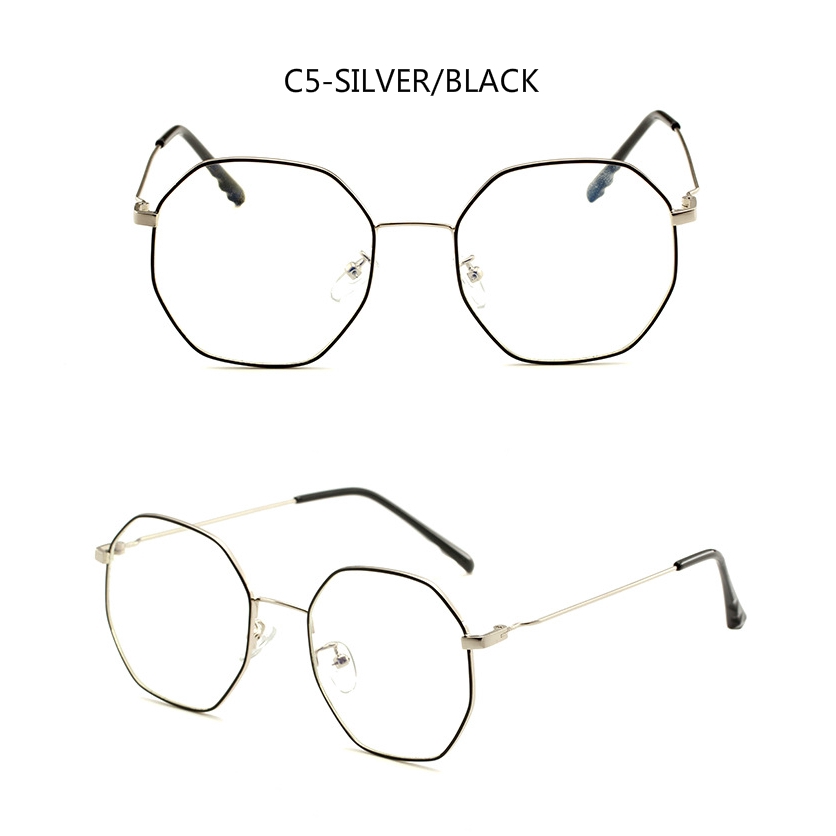 Kính cận gọng đa giác dáng tròn mới bằng kim loại đơn giản | BigBuy360 - bigbuy360.vn