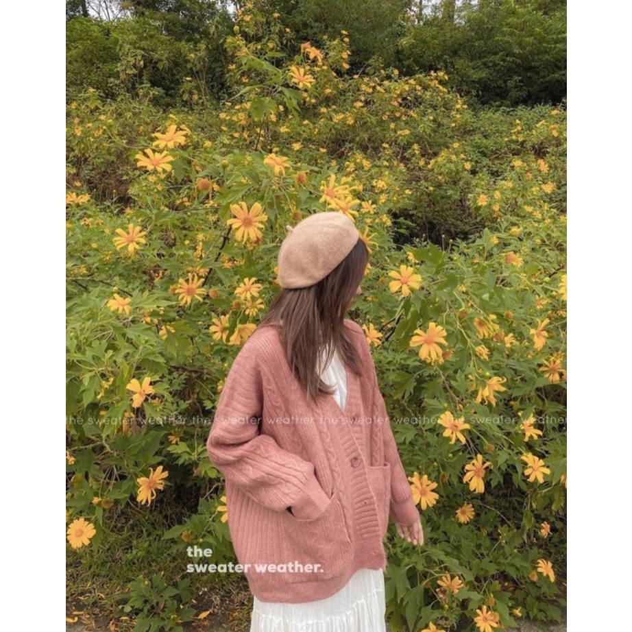 Áo khoác cardigan len thừng form oversize chất đẹp - 29feb.closet - A115