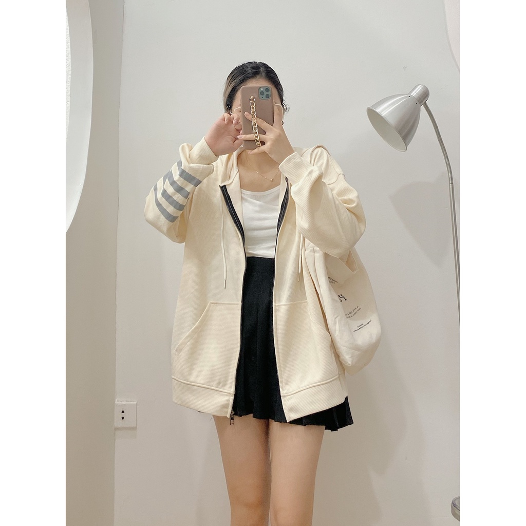 Áo khoác nỉ trơn tay sọc A2000 SUSTORE