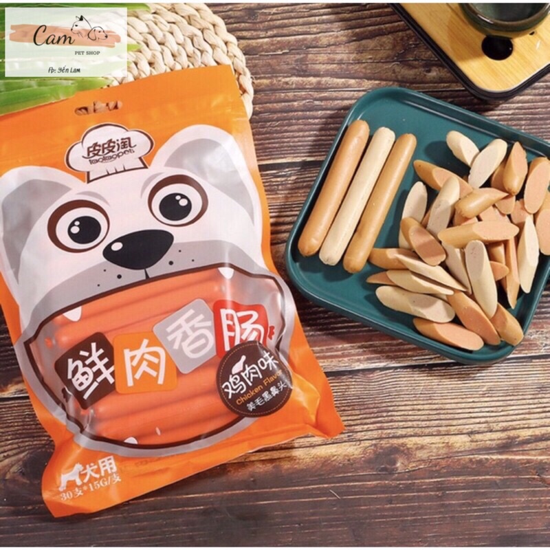 [gói 30c TAOTAOPET] Siêu rẻ, xúc xích dinh dưỡng cho chó mèo
