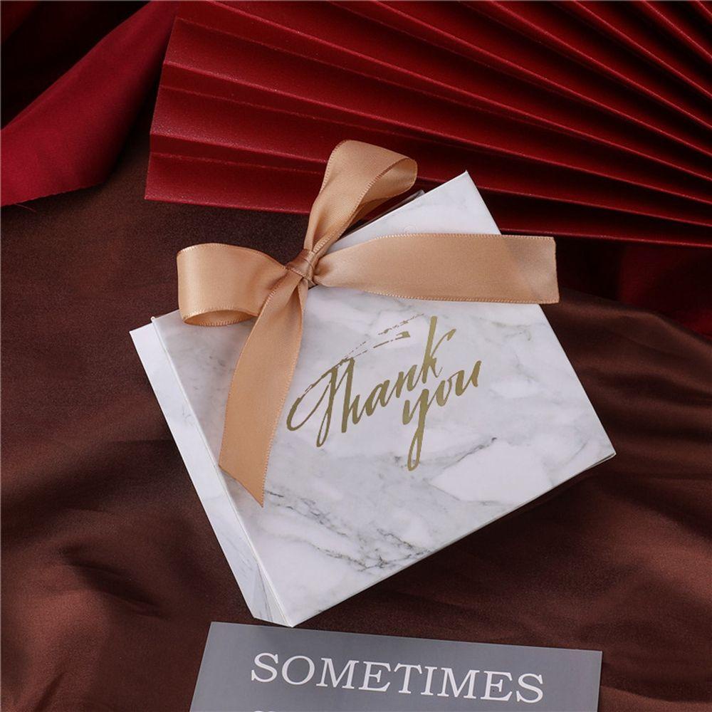 Bộ 20 Hộp Quà Giấy Họa Tiết Cẩm Thạch Màu Xám Dùng Trang Trí Tiệc Cưới