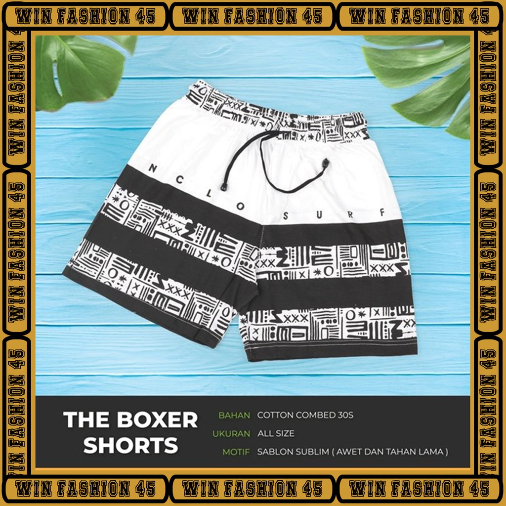 Quần Lót Boxer Cotton Phối Dây Rút Thời Trang Đi Biển Cho Nam