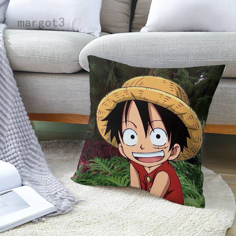 Vỏ Gối Hai Mặt In Hình Nhân Vật Luffy Trong One Piece