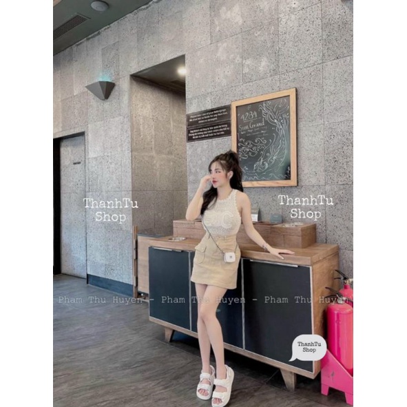 Áo len lưới sát nách hàng QC